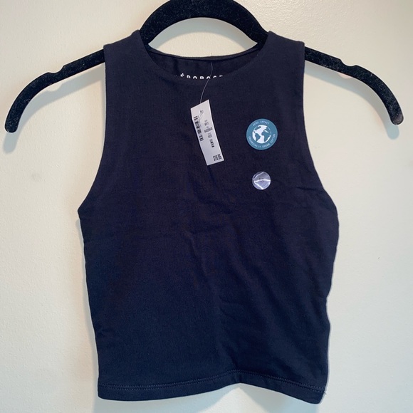 XS Black Halter Basic Top - Picture 2 of 4